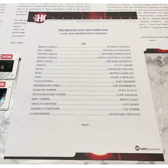 Showtime Movie Press Kit The Princess and the Barrio Boy 2000 Edward James Olmos - Picture 4 of 8